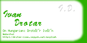ivan drotar business card